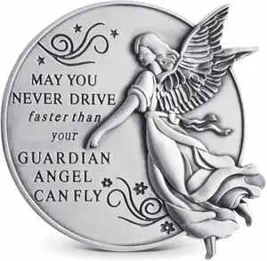 Guardian Angel Car Visor Clip - Metal Auto Accessory Gift for New Drivers