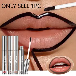 Peel-Off Liquid Lip Liner Pen: Non-Sticky, Long-Lasting, Matte Finish Lip Liner with Anti-Cup Staining