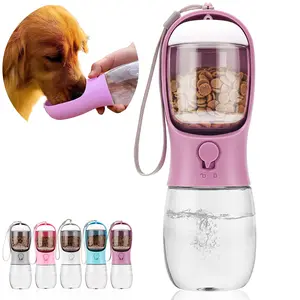 Dog Water Bottle, Leak Proof, Portable Puppy Water Dispenser, Drinking Feeder, for Pets, Outdoor Walking, Hiking, Travel, Food Grade Plastic, 12oz
