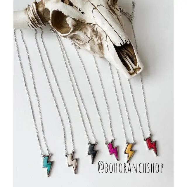 Bolt Necklace: Black