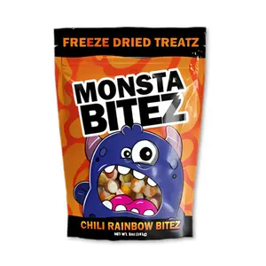 Monsta Bitez - Chili Chamoy Rainbow Bitez Freeze Dried Candy Snack Sweet Spicy Tangy Bonbon