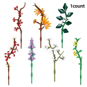 Eternal Flower Model, 3D Flower Building Blocks Assembly Toy, Puzzle Toy, Creative Building Blocks Decoration, Gift for Friends & Lovers, Flower Bricks, Stem Building Blocks