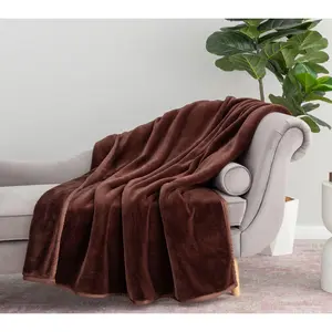 Berkshire Velvetplush & Spaloft 60x70 Throw with Satin Trim