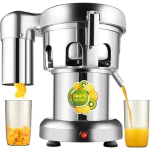 Commercial Juicer Machines, Fruit and Vegetables Juice Maker Stainless Steel Juice Press Machine 110V 370W