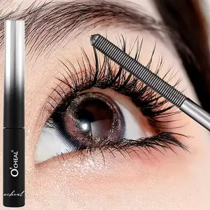 Waterproof steel tube mascara, Voluminous Lengthening Mascara, Fanning Volumizing Mascara, sweat-proof formula, thickening and lengthening curling without discoloration, steel tube brush head, 24-hour long-lasting makeup