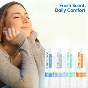 Portable Nasal Fresh Stick - 4 Scent Options (Mint/Lavender/Winter/Tropical) | Daily Refreshing Aromatic Stick