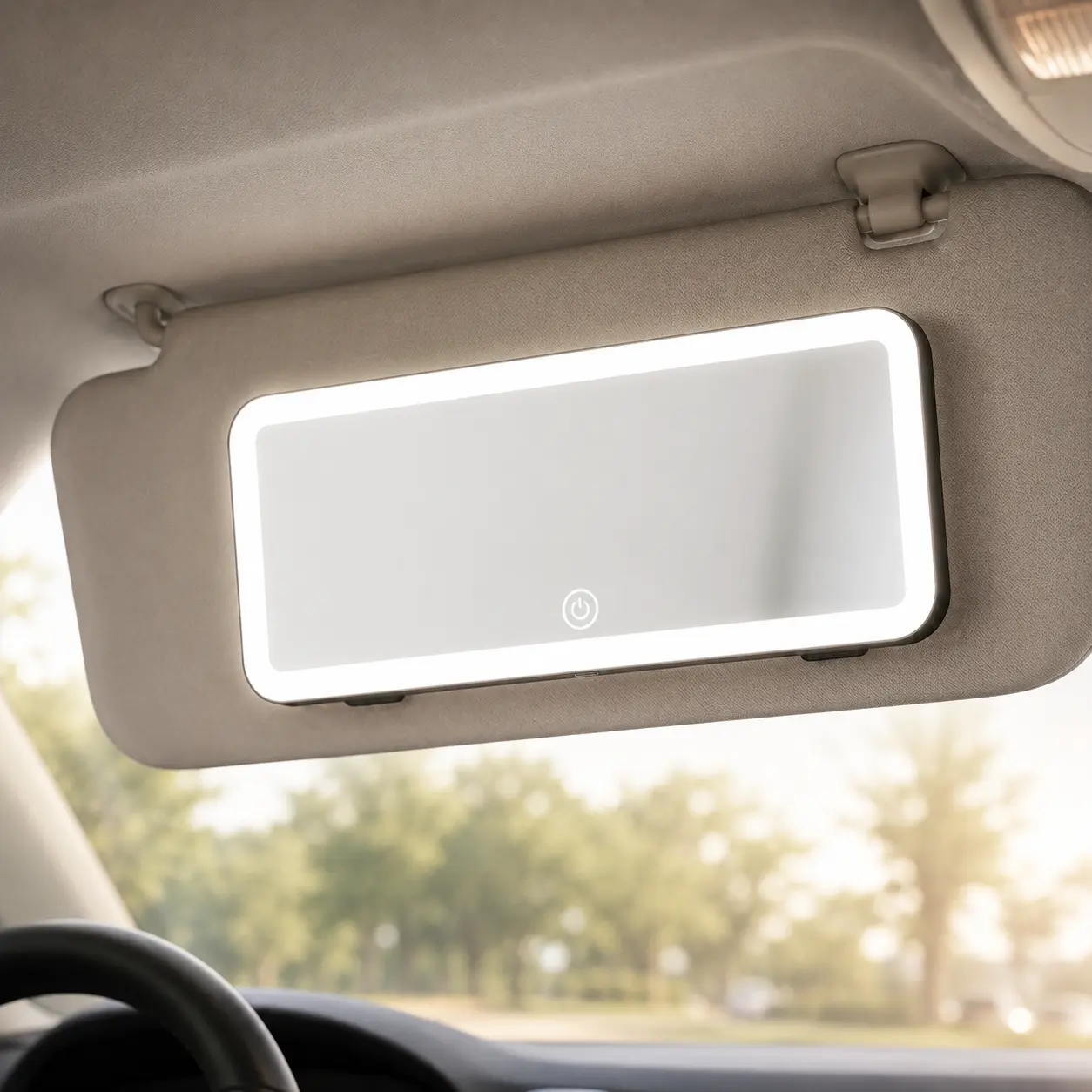 Car Sun Visor Vanity Mirror with LED Lights: On-the-Go Beauty Tool – Bright Illumination for Clear Touch-Ups, Simple to Install, Ideal for Daily Drives & Travel (No More Bad Lighting!)