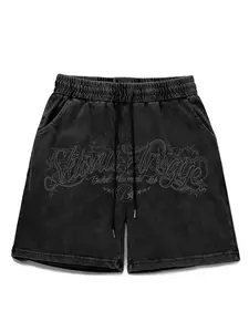 Men's Summer Trendy Casual Fashionable Shorts, Vintage Street Style, Washed Tie-Dye Thorns Stars, New Fashion Sport Pants, Comfortable and Stylish