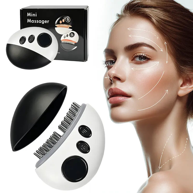 Portable Compact Facial Massage Instrument with Adjustable Modes,   multifunctional  Gentle Skin Care Deep    Tissue  Massage Brush for Face Neck and Body Relaxation tool