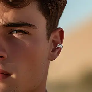 FaithHeart Feather Ear Cuff Earrings for Men Women