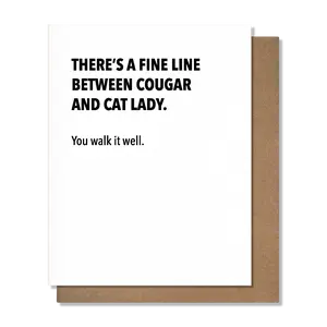 Cougar Funny Friend Card