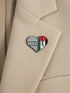 Ribbon & Heart Shaped Brooch, 2 Counts Fashion Alloy Badge for Daily Clothing Decor, Trendy All-match & Exquisite Brooch for Birthday Gift, Fashion Accessory, Drop Set Pins, Love