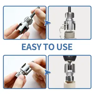 Multi-Size 3-in-1 Pipe Threader Tool Set – Internal & External Threading Kit (1/2", 3/4", 1") Heavy Duty with Case