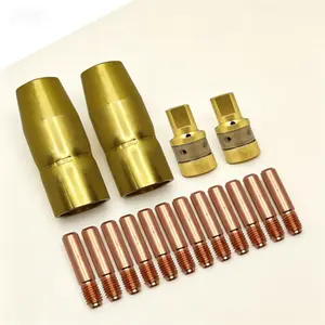 MIG Welding Nozzle Tips Kit, Compatible with Millermatic 135/140/175/211, MIG Gun Series M-10/15/100/150, Hobart Handler 120/125/135/140/175/180/187/190, Gun Series H9/10, 030-Inch Welding Consumables, Replacement Copper Nozzle Tips Durable, Long-Lasting