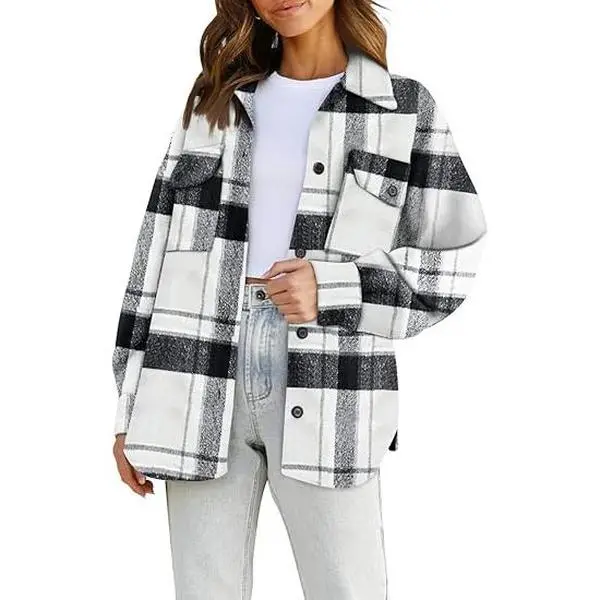 Plaid Flannel Shackets for Women