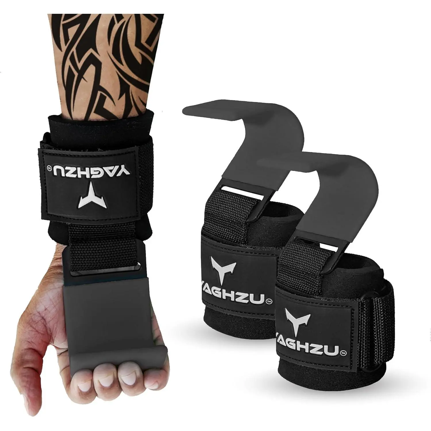 Padded Weight Lifting Hooks for Deadlifts & Pull Ups