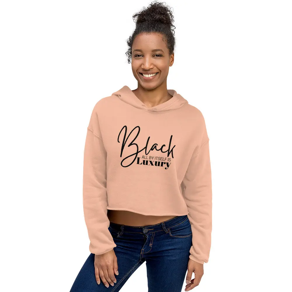 Luxury Crop Hoodie (Peach)