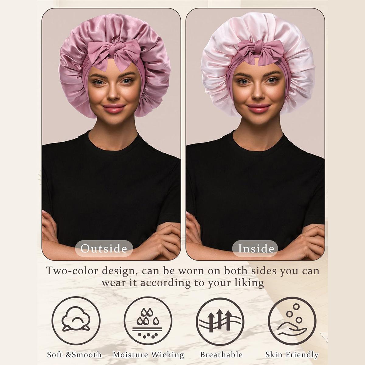 100% Mulberry Silk Bonnet for Sleeping Women Double Layer Hair Bonnet Natural Silk Sleep Cap with Elastic Tie Band Reversible Hair Bonnets for Hair Nightcap Gifts for Female 100% Mulberry Silk Bonnet for Sleeping Women Double Layer Hair Bonnet Natural Silk Sleep Cap with Elastic Tie Band Reversible Hair Bonnets for Hair Nightcap Gifts for Female