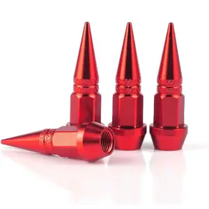 4PCS 45mm Spiked Aluminum Tire Stem Caps, Dustproof for Cars, Trucks, Bicycles & Motorcycles tire  tech