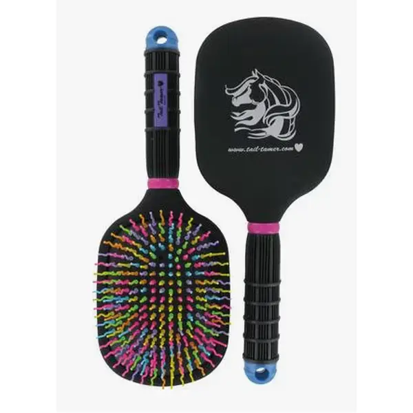 Tail Tamer by Professional's Choice Paddle Horse Brush, Rainbow