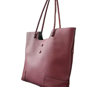 Women Simple Large Leather Tote Bag
