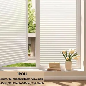 Blind Pattern Static Glass Sticker, UV-Resistant Privacy Film, Adhesive-Free Window Decor, Home Office Use, Multiple Sizes Available