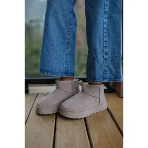 Ultra Mini Platform Boot-Light Camel