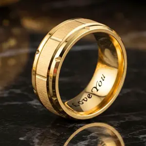 Men’s Titanium Wedding Ring | Tungsten Band for Husband | Valentine’s & Father’s Day Gift