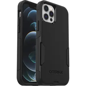 OtterBox iPhone 12 & iPhone 12 Pro Commuter Series Case - Black, Slim & Tough, Pocket-Friendly, with Port Protection