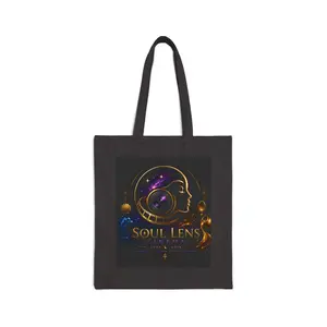 Soul Lens Cinema Tote — Cosmic Film Logo Cotton Canvas Tote Bag
