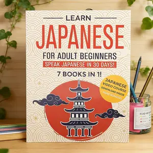 Learn Japanese Adult Language Learning Guide, 30-Day Japanese Study Manual, Comprehensive Notebook for Daily Practice & Progress Tracking Tutorial