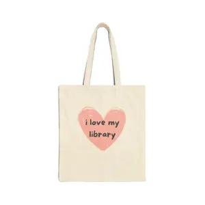 Library Days | I Love My Library tote bag | canvas book lover tote