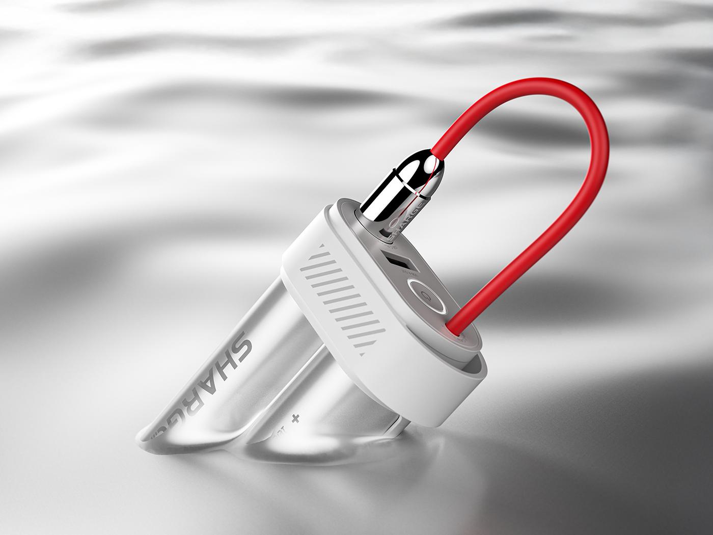 SHARGE Power Bank 10000mAh 30W Portable Charger with Built-in Type C Cable USB-C and USB-A Port Battery Pack for iPhone 17/16/15 Galaxy S25 iPad Pixel 9