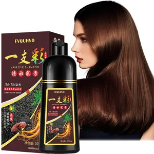 Dark Brown Hair Dye Shampoo 3 in 1 for Men Women, Natural Hair hair coloring Shampoo for 100% Gray Coverage, Brown Hair Dye Colors in 10-15 mins, Shampoo Para Canas Hair Dye Shampoo 16.9 Fl Oz