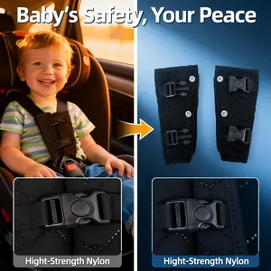 Car Child Safety Seat Accessories Set, Adjustable Safety Buckle Regulator, Baby Safety Belt Chest Clip, Portable Lock Clamp
