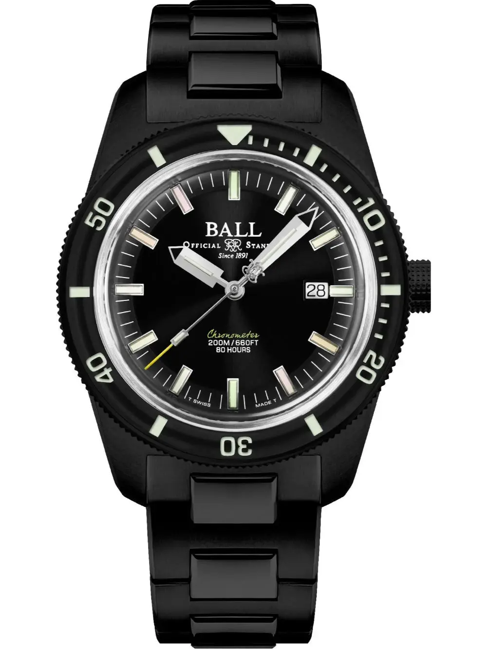 Ball Men's DD3208B-S2C-BKR Engineer II Black Stainless Steel Watch
