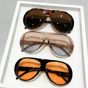 3 pairs of women's fashion large-frame pilot sunglasses, suitable for travel, vacation, clothing matching, and taking pictures with girlfriends