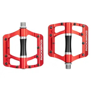 ROCKBROS MTB Pedals Platform Bike Pedal Aluminum 9/16" Bike Pedal Non-Slip Lightweight Flat Pedals for BMX Road Mountain Bikes