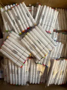 Bianyo 24-Color Brush & Fine Tip Alcohol Marker Set