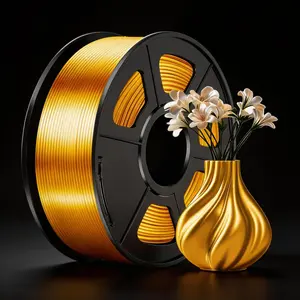 Silk Pla Filament 1.75mm 250g, Shiny 3D Printer Filament Precision +/- 0.02mm, 250g Spool Suitable for Most Fdm Printers