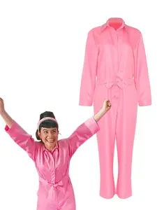 Women's Fashion Jumpsuit, Halloween Barbie Movie Costume, Cheerleader American Vintage Set, Party Clothing, Loose-Fitting, All Seasons, Outfit