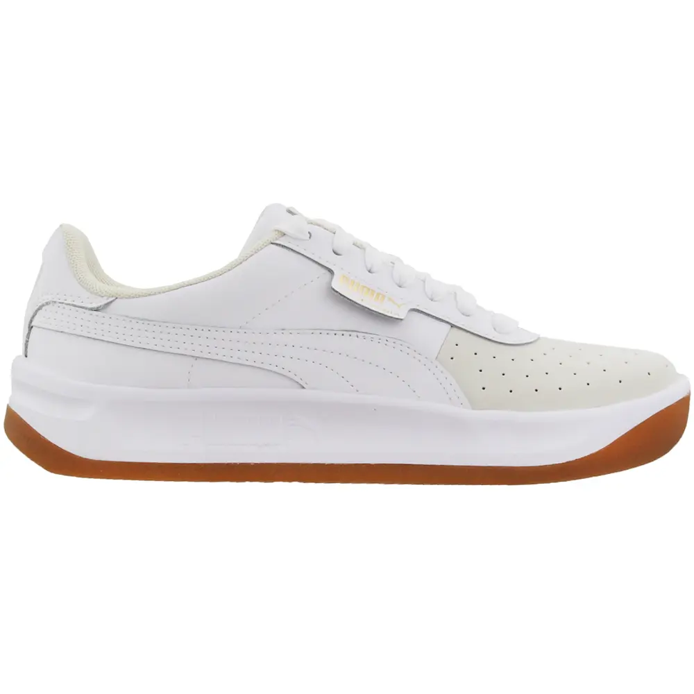 PUMA Womens California Exotic Perforated Lace Up Sneakers Shoes Casual - White PUMA Womens California Exotic Perforated Lace Up Sneakers Shoes Casual - White