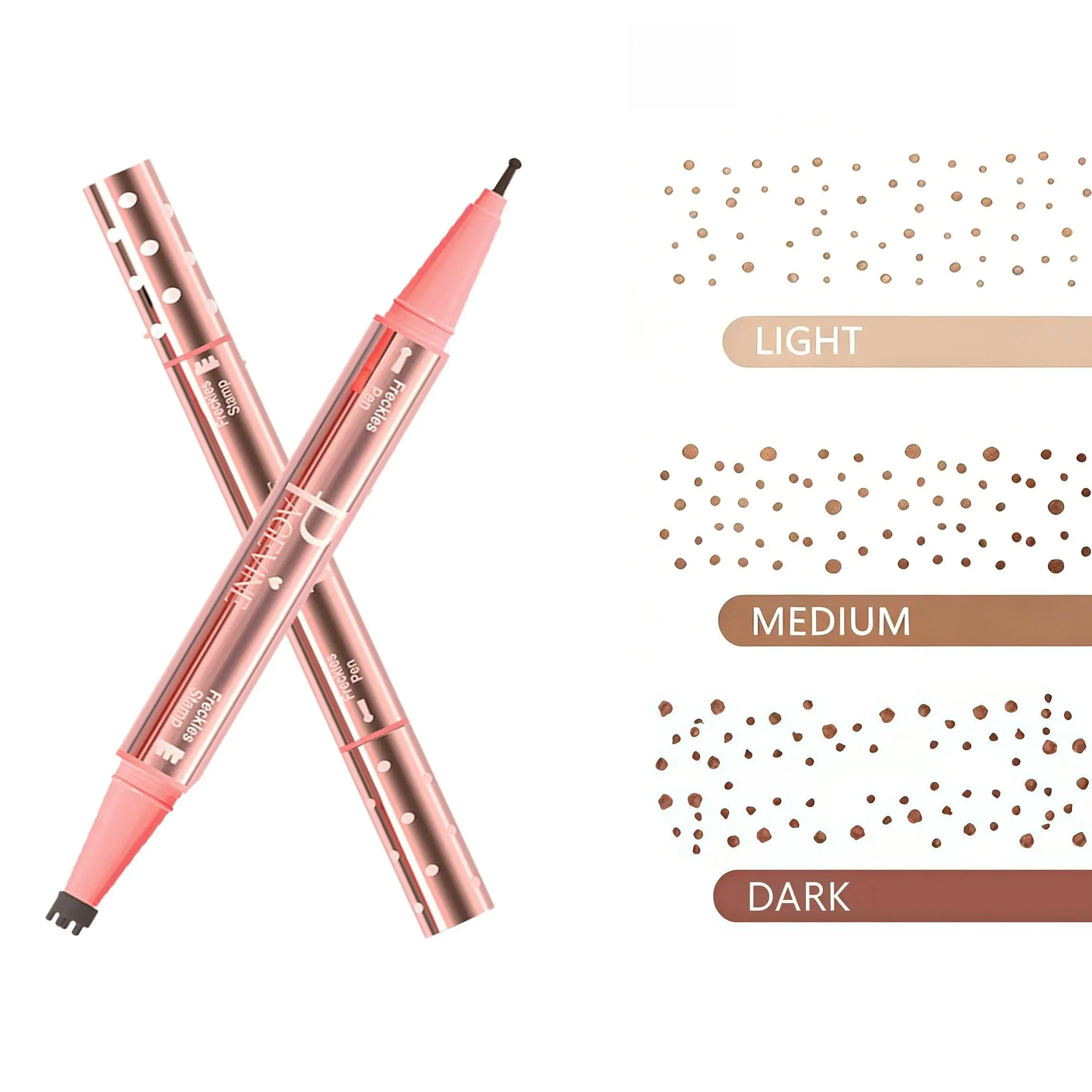 【Beautivis】3PCS Dual-Use freckle & Beauty Mark Pen,Waterproof, Smudge-Proof, Long-Lasting | Natural-Looking Freckles & Moles