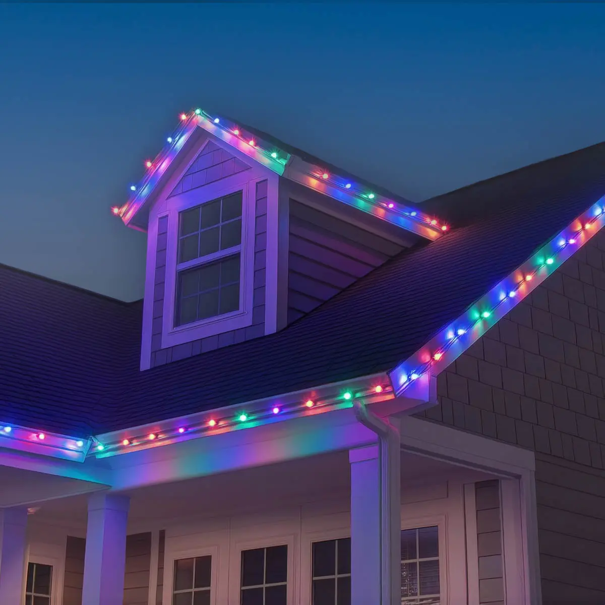Yescom 100ft Multicolor Outdoor C9 Christmas Light String for Roofline