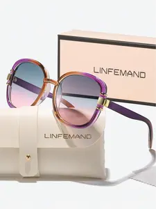 Unisex Vintage Ombre Sunglasses, Trendy Casual Tinted Lens Sunglasses for Everyday Use, Fashion Accessories for Outdoor Activities, High Quality Sunglasses