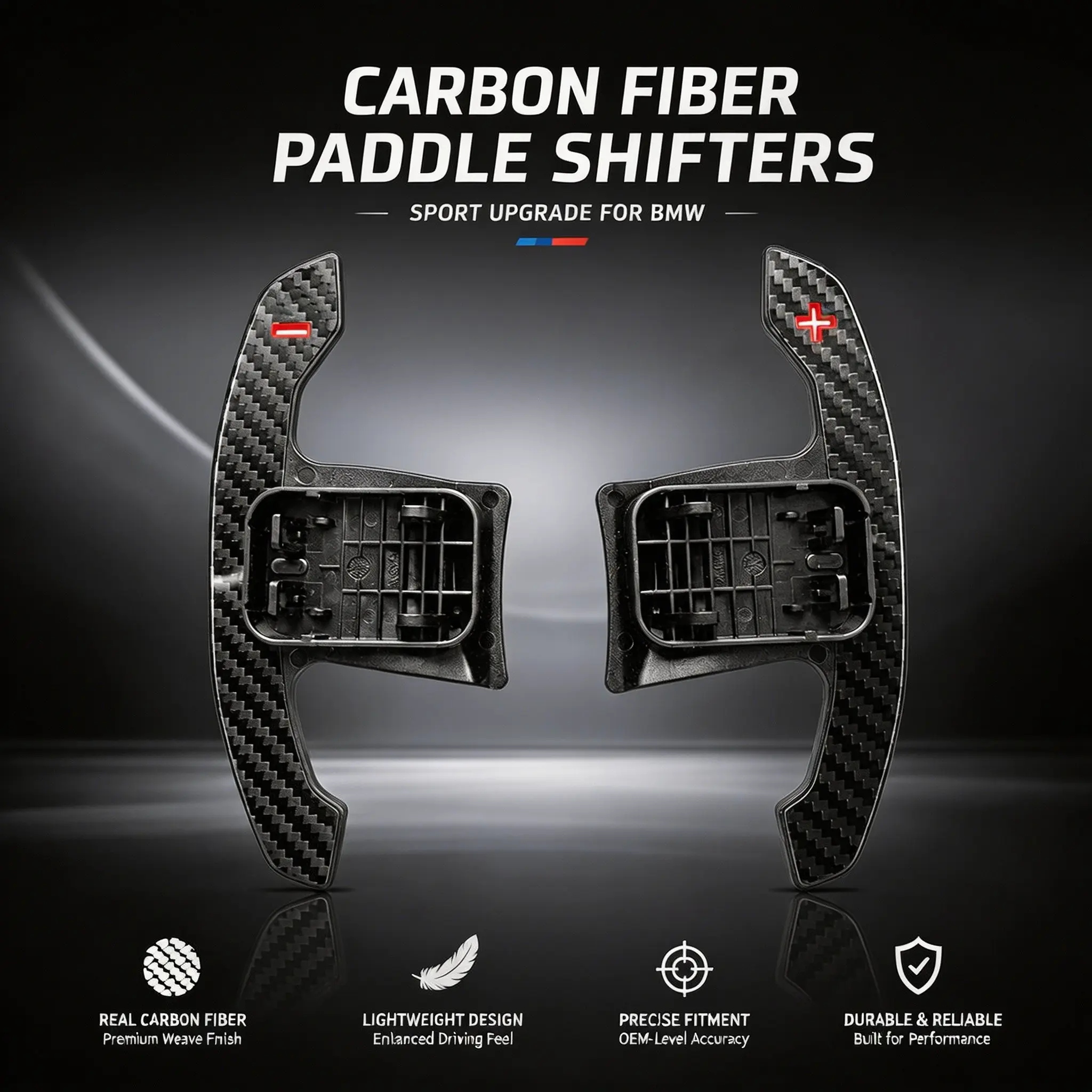 Carbon Fiber Steering Wheel Paddle Shifters, Sport Extension Upgrade for BMW 1-7 Series F20 F30 G20 G30 Automotive Interior Accessories, Car Accessory