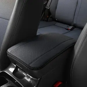 Car Armrest Cover｜Premium Embossed PU Leather  Armrest Pad Protector | Universal Anti-Scratch Protector for SUV/Sedan/Truck