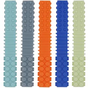 Sensory Chewy Toys for Autistic Children, 5 Pack Silicone Chew Tube Teething Sticks Toys for Autism, ADHD, SPD, Chewies with Special Needs, Oral Motor Chewy Tool for Sensory Kids Chewer