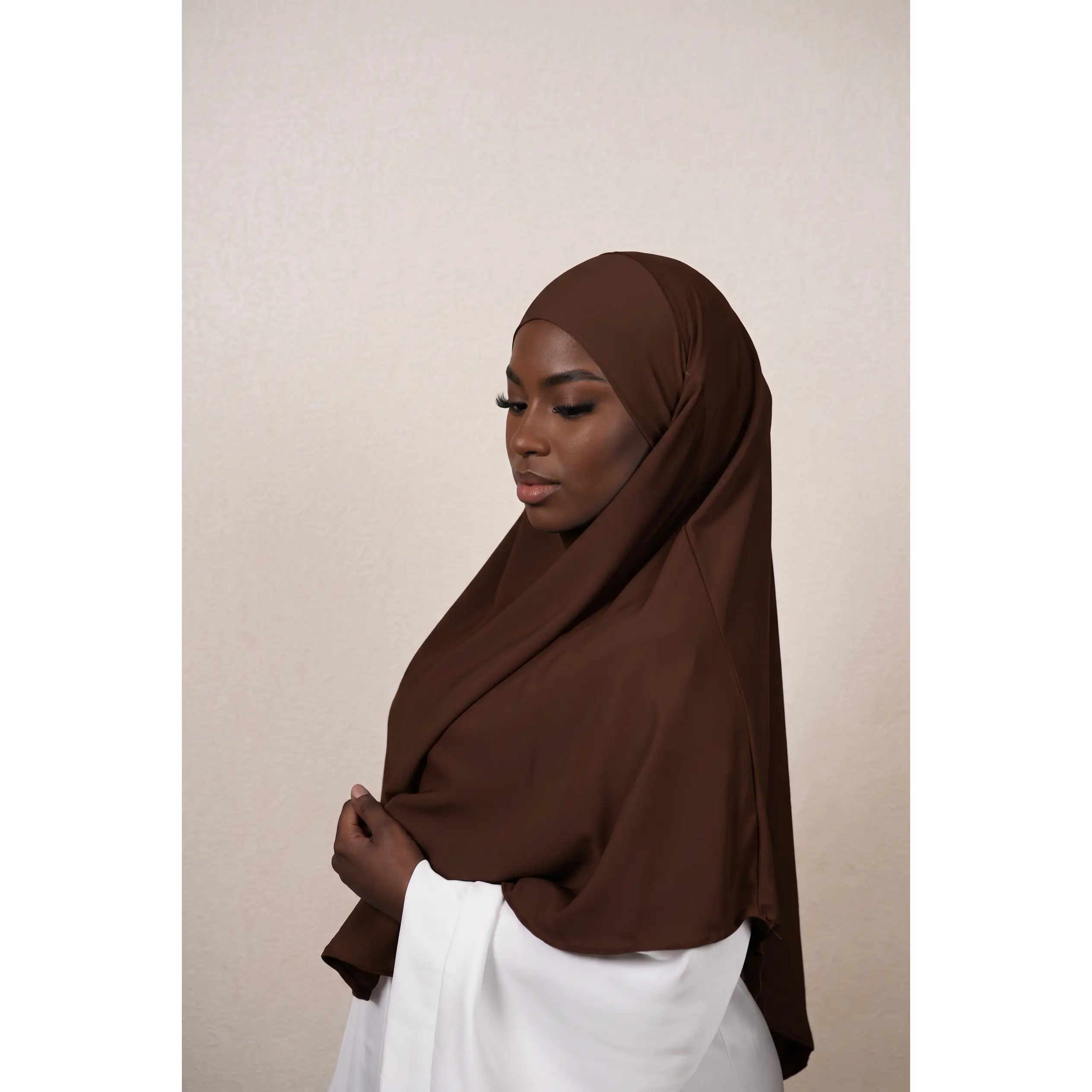 Cocoa Noir  Luxury Crystal Hemp Khimar