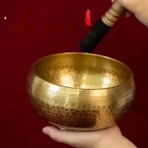 Handmade Nepal Singing Bowl, 4.8 Inch Diameter, Antique Bronze Finish, Perfect for Yoga, Meditation, Mindfulness Practice